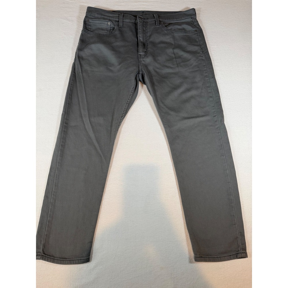 Levis 512 Slim Taper Pants Mens 36x30 Gray Charcoal Stretch Jeans